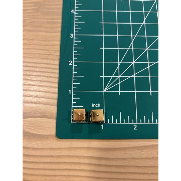 2 Pair Earrings Yellow Princess Cut And Vintage Style Rhinestone Drop Art Deco - Picture 10 of 10